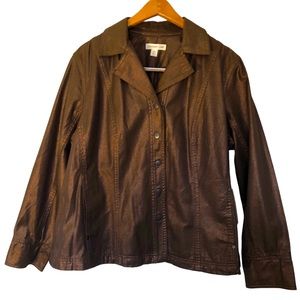 NWT Coldwater Creek Metallic Jean Jacket